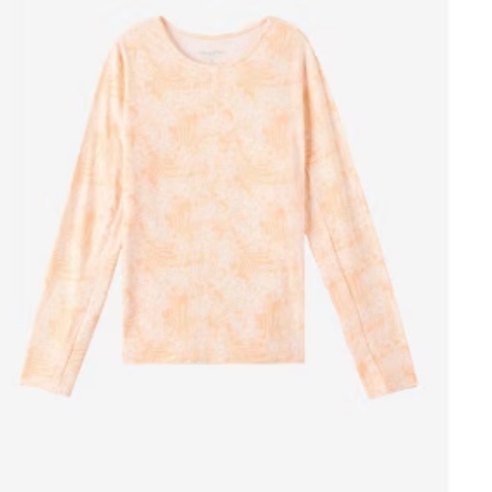 NWT HANG TEN Women's Long Sleeves Sun Tee UPF 50+‎ Zip Pocket Orange